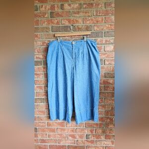 Blue Flare Wide Leg Jeans Classic Denim
